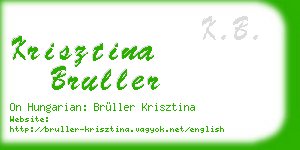krisztina bruller business card